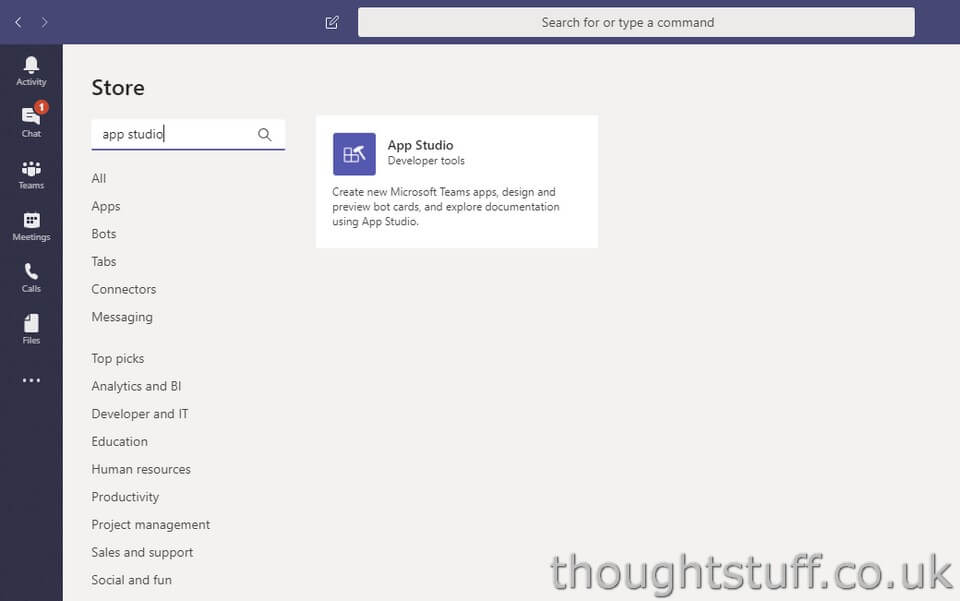 What is App Studio in Microsoft Teams and why do I care? | The thoughtstuff  Blog