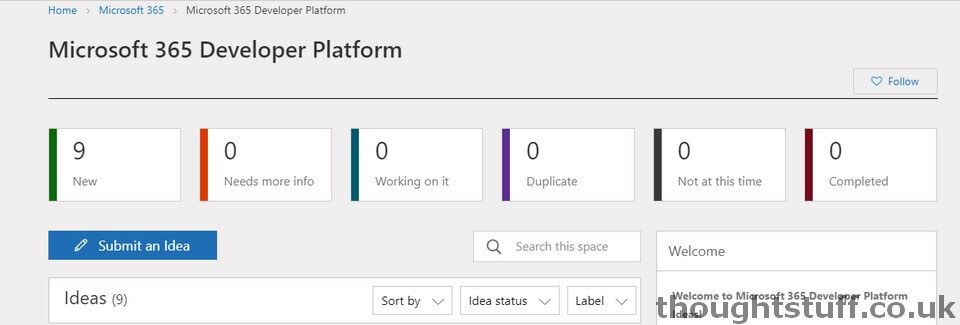 Microsoft announces new feature request site for Microsoft Graph and Office  Platform developers, to replace UserVoice | The thoughtstuff Blog